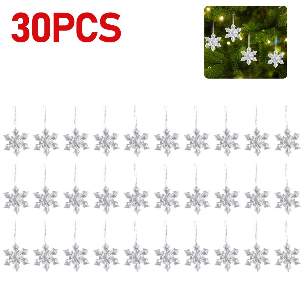 10-50PCS Crystal Xmas Tree Pendant Xmas Tree Decorations Hanging Festive Party Supplies Hanging Tree Personalized Pendant