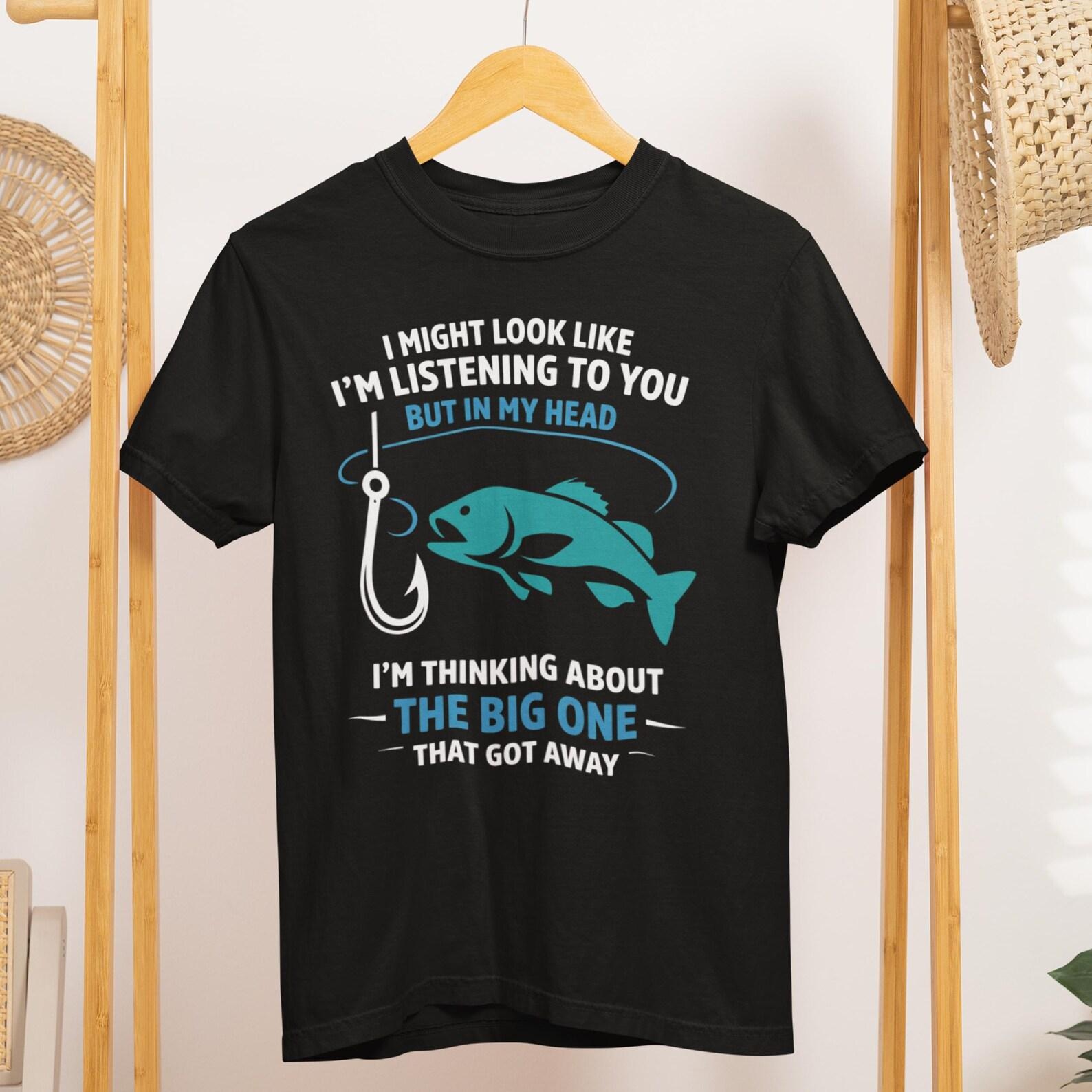 Funny Fishing T Shirt Angler Humor Gift The Big One That Got Away Tee S