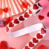 500 Pieces Valentine's Heart-Shaped Stickers Roll Glitter Heart Decorations Stickers Self-Adhesive Love Roll Stickers for Valentine, Anniversary, Wedd