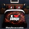 Linkin Park Design Bed Bedding Set 1 Duvet Cover + 2 Pillowcases Soft Breathable Household Bed Linens