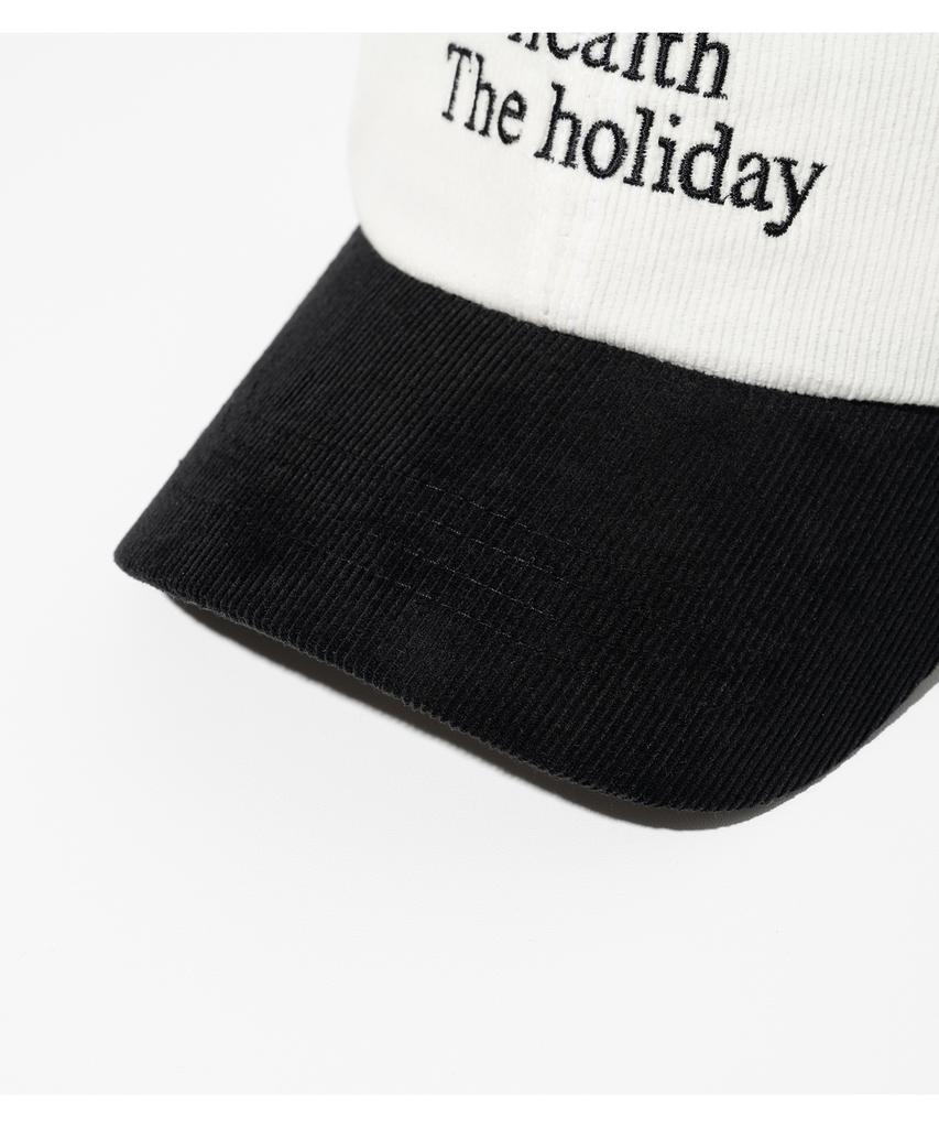 MILLO ARCHIVE Holiday Corduroy Ball Cap [White Black]