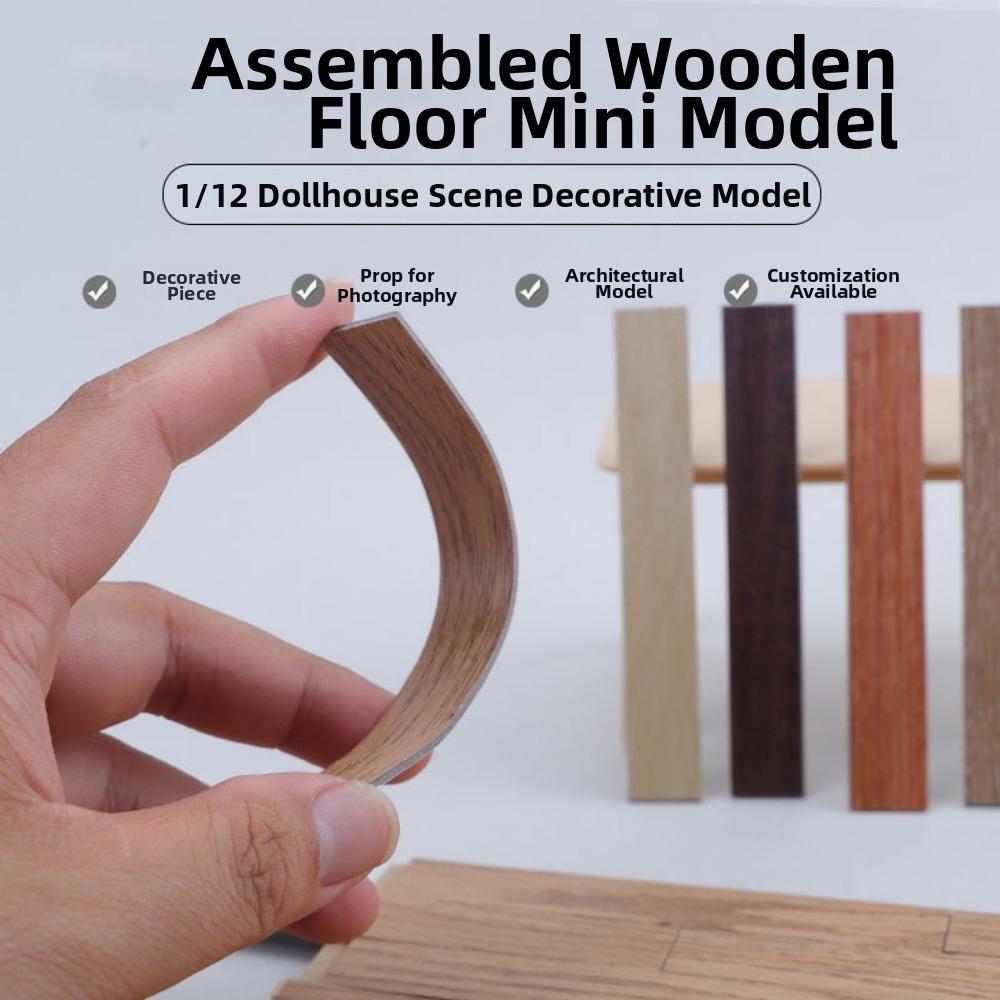 10pcs Multicolors Wooden Flooring PVC Dollhouse Floor Tiles  Fit 1:12 Dollhouse