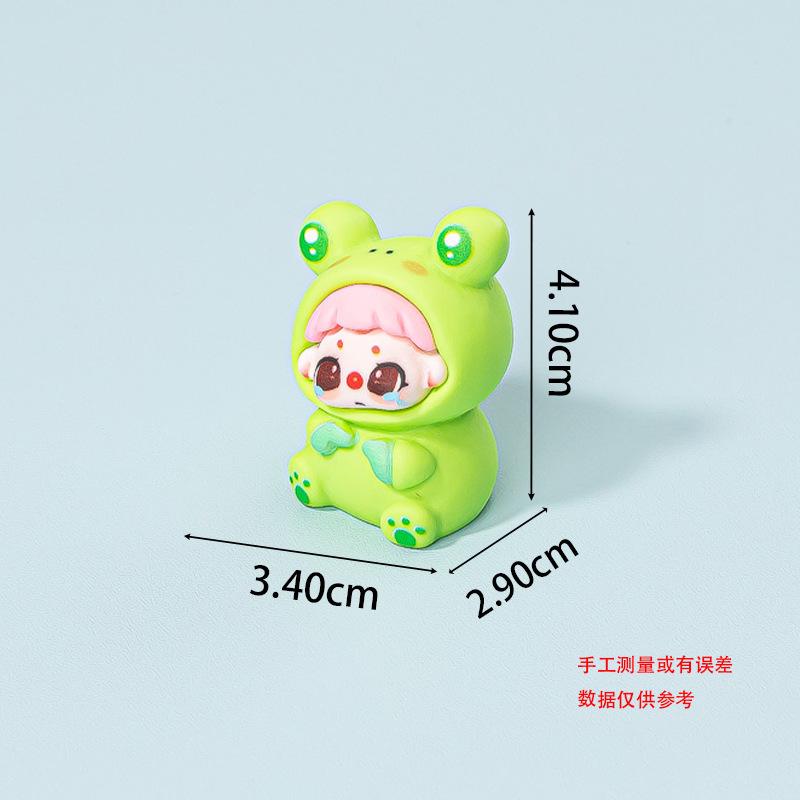 8pcs/Set Animals Crying Figure Toy Mini Animals Doll Figurine Desktop Decoration Model Ornaments Toys Boys Girls Christmas Gifts