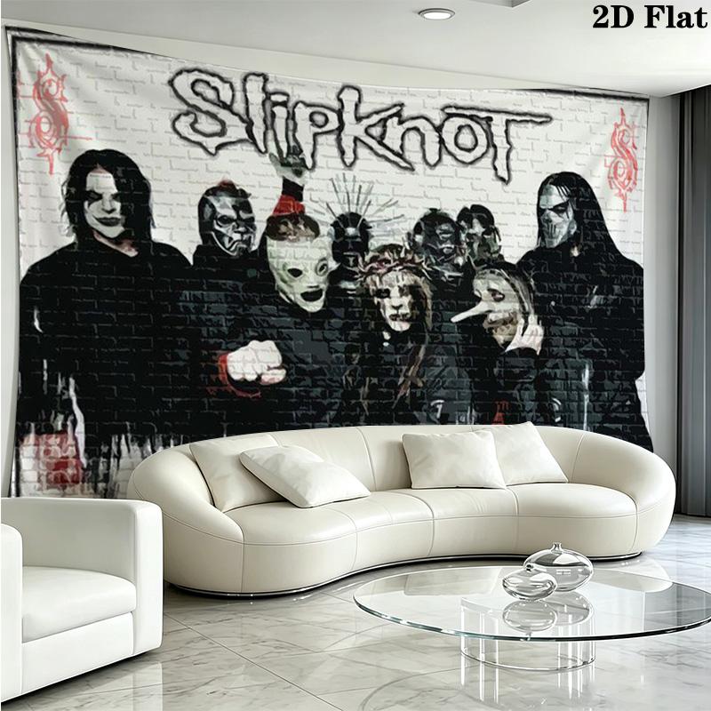 Slipknot Wall Tapestry Aesthetic Wall Hanging Printed Fabric Blanket Decorative Tapestries for Bedroom Living Room Home Decor