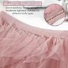 1pcs Women Tulle Skirts Layered Tutu Skirt Midi Length Elastic High Waist A Line Skirt