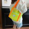 Korean ins beach play mesh hollow storage bag large capacity shoulder bag outdoor portable beach bag
