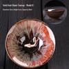 Jian Zhan Kiln-Change Ceramic Sand Gold Tea Cup - Hat-Shaped Tea Tasting Bowl