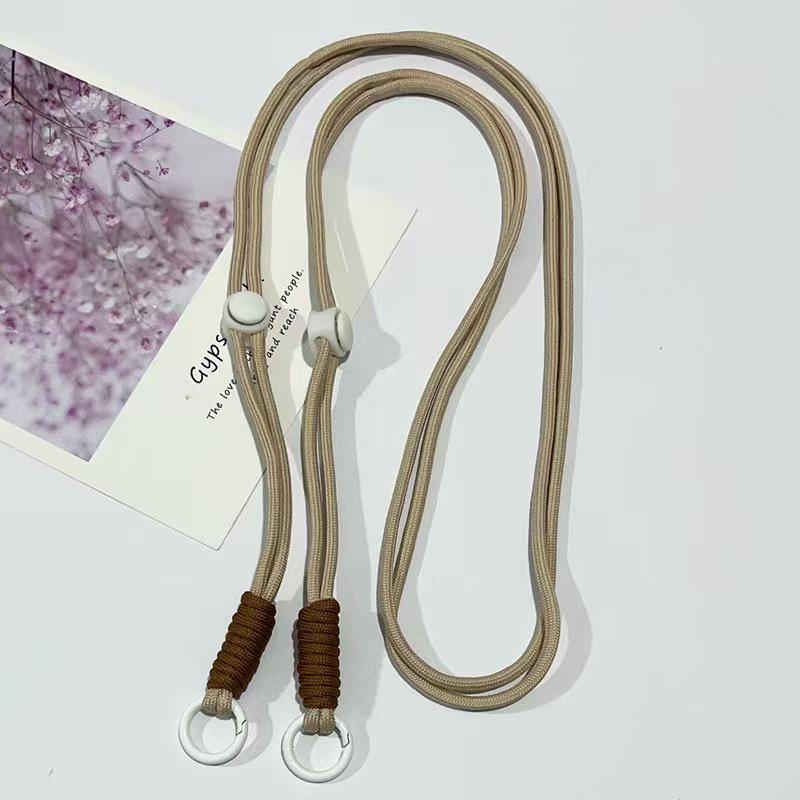 Adjustable Braided Mobile Phone Lanyard with Detachable Crossbody Strap and Shoulder Chain