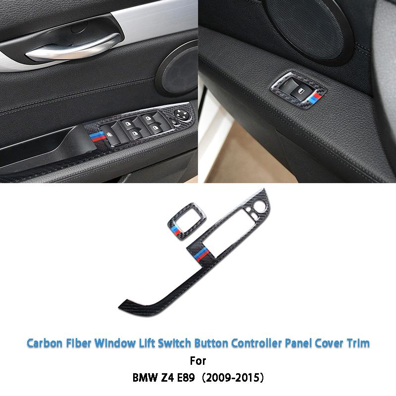 

Кнопка переключения подъема окна автомобиля, панель управления, накладка, наклейки, Стайлинг автомобиля для BMW Z4 E89 2009-2015, авто Style B-One holes