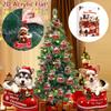 Weihnachts-Hunde-Adventskalender 24 weihnachtliche Ornamente mit Hundemotiv Feiertags-Countdown-Kalender Hunde mit roten Schuhen Perfekt für Tierliebhaber, Tierbesitzer