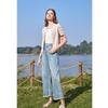 Jeans Larghi Corti con Bordo Grezzo Lavato da Donna Betu 2503T87