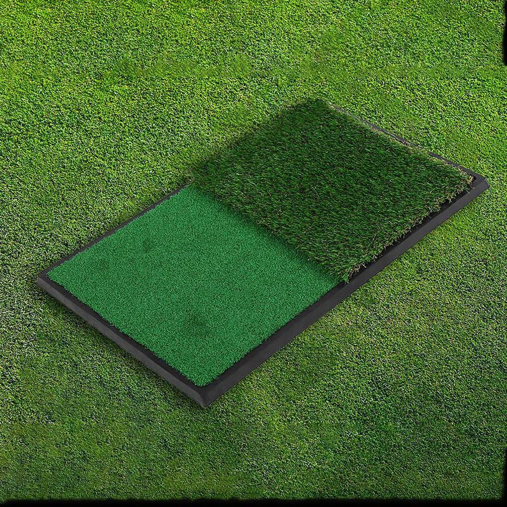 Golf Double Swing Pad Rubber Sole Golf Practice Mats Golf Hitting Mats Simulation Lawn