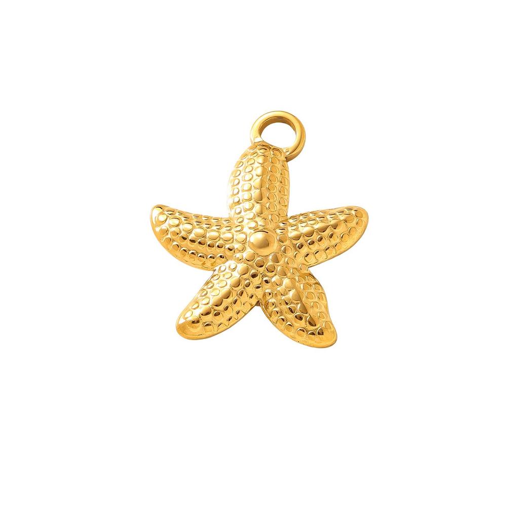 Ocean Series Pendant: Stainless Steel Starfish, Seashell, Seahorse & Fish Necklace Charm