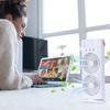 Desk Fan Portable Air Conditioner with LED Light Strong Airflow Low Noise Adjustable Air Cooler Fan with Humidifier Function