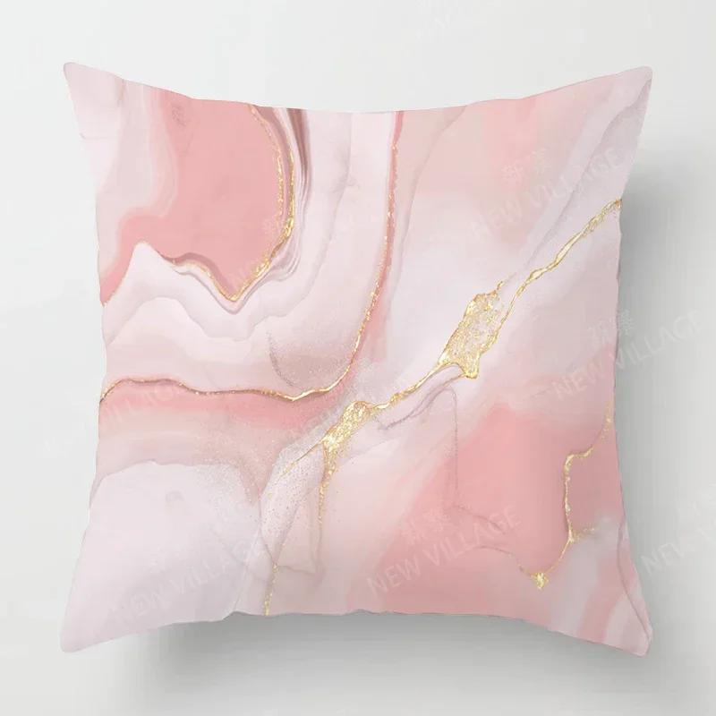 Abstract Personality Design Pink Marble Cushion Cover Home Decor Throw Pillow Cover Living Room Sofa Decor