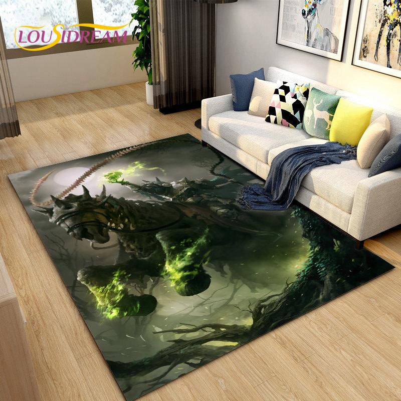 3D World of Warcraft , WOW Game Area Rug Large ,Carpet Rug for Living Room Bedroom Sofa Doormat Decoration ,Kids Non-slip Floor Mat