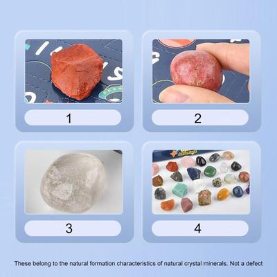Crystal Christmas Countdown Calendar 24 Days Christmas Countdown Calendar Natural Crystal Gemstones Collection Box for Girls
