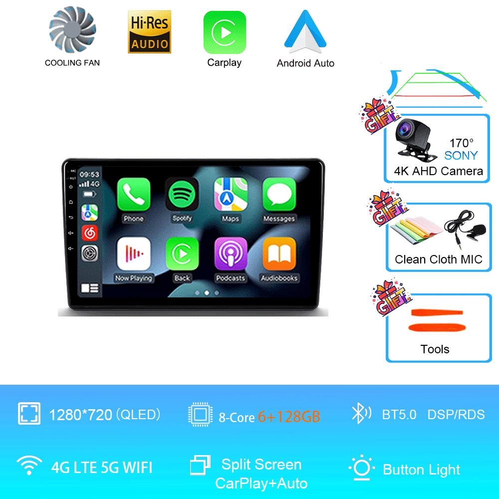 Android 14 Carplay Per Citroen Berlingo 2 B9 Peugeot Partner 2008 2009 2010 -2022 Lettore multimediale per autoradio DSP WIFI +