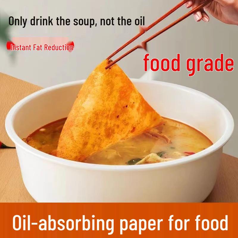 Edible Oil-Absorbing Paper for Cooking, Frying, and Baking