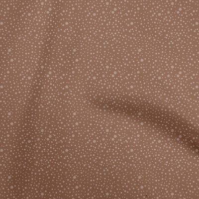 Cotton Flex Brown Fabric Snowflake Diy Clothing Quilting Fabric Print Fabric By Yard 40 Inch