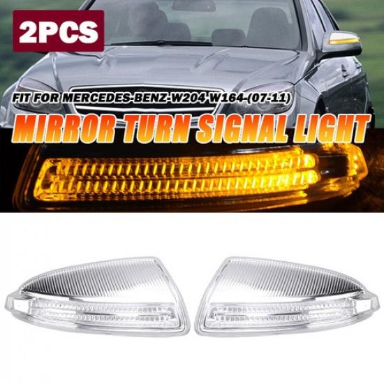 Left & Right Wing Mirror Indicator Turn Signal Light For Benz W204 C300 08-11