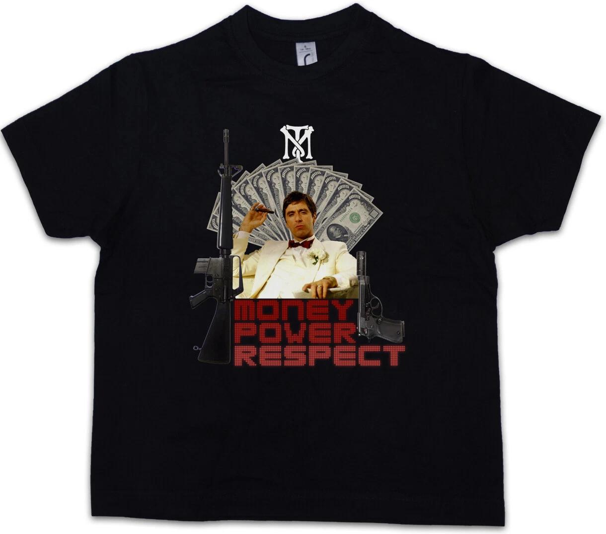 MONEY POWER RESPECT TONY MONTANA I Kids Boys kids boys T-Shirt Blow Mobster Gangster 150