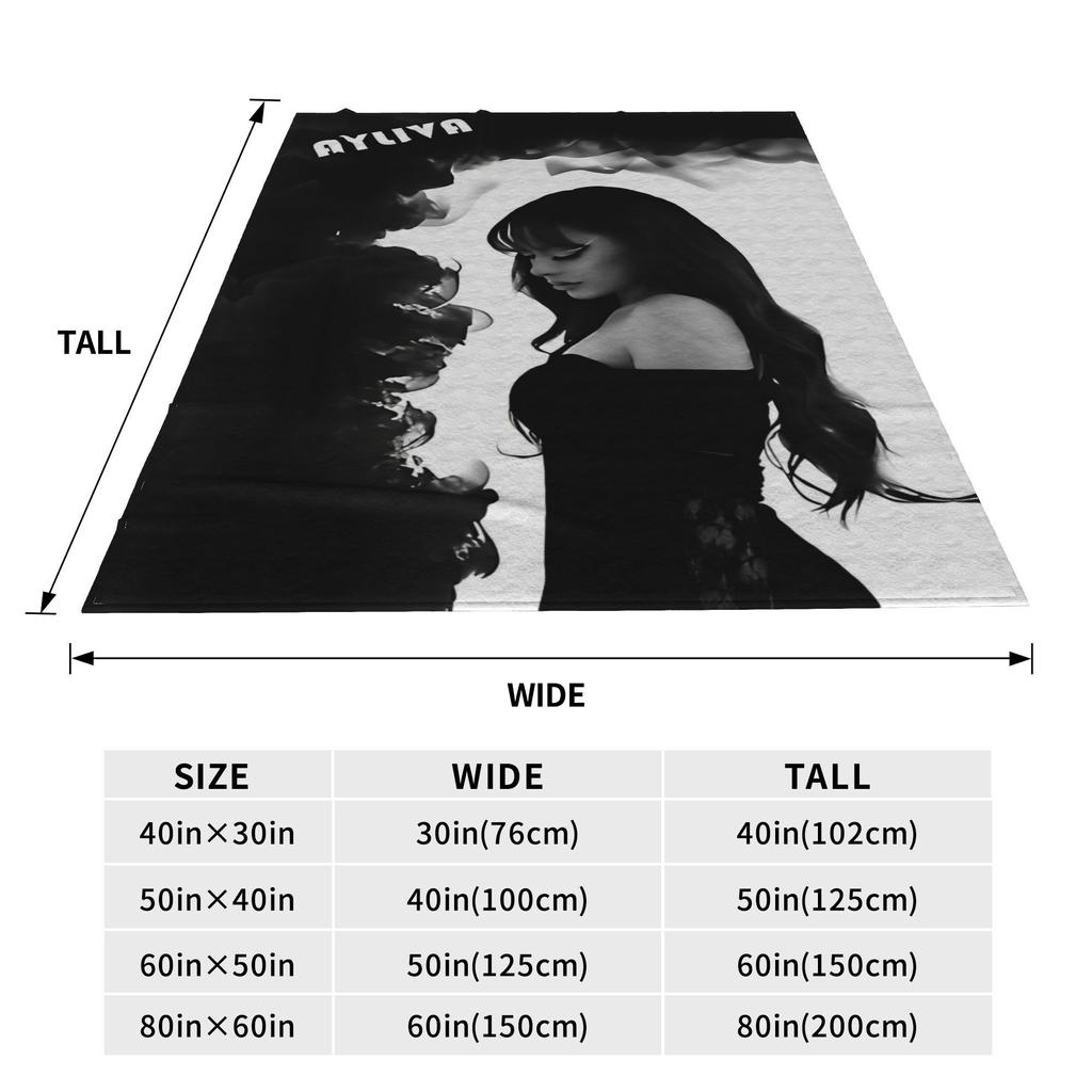 Ayliva Pop Singer Music Blanket  Flannel Novelty Breathable Throw Blankets for Home Restaurant Summer,