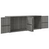 VidaXL Armoire de rangement jardin Gris 198x55,5x80 cm Résine tressée 319871