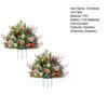 Lighted Artificial Christmas Urn Filler Battery Powered Pre-lit Xmas Pine Trees with LED Lights And Tripod Stake Holiday Planter Filler