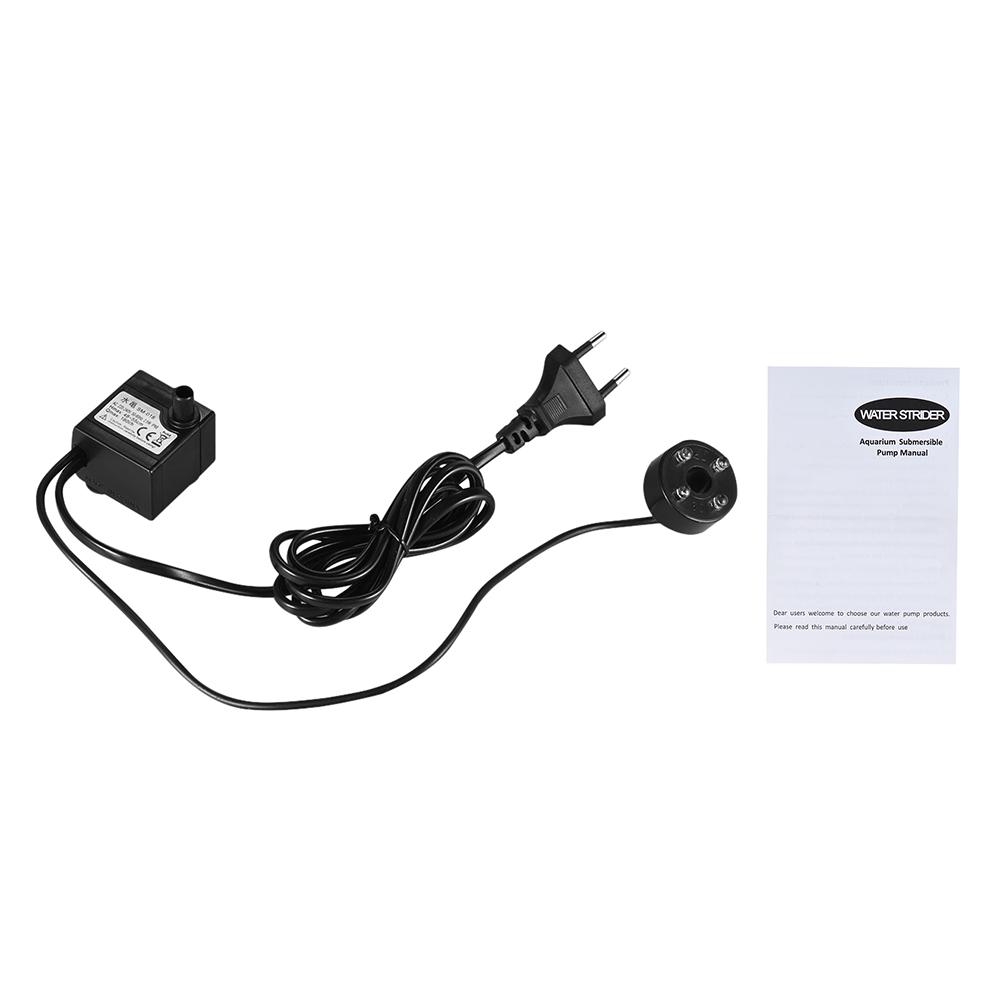 180L/H 2.5W Submersible Water Pump with 4 LED Light Ultra Quiet for Pond Aquarium Fish Tank Tableto