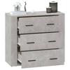 Vidaxl Cabinet, Concrete Grey, 80X33X70 Cm, Wood-Based Material