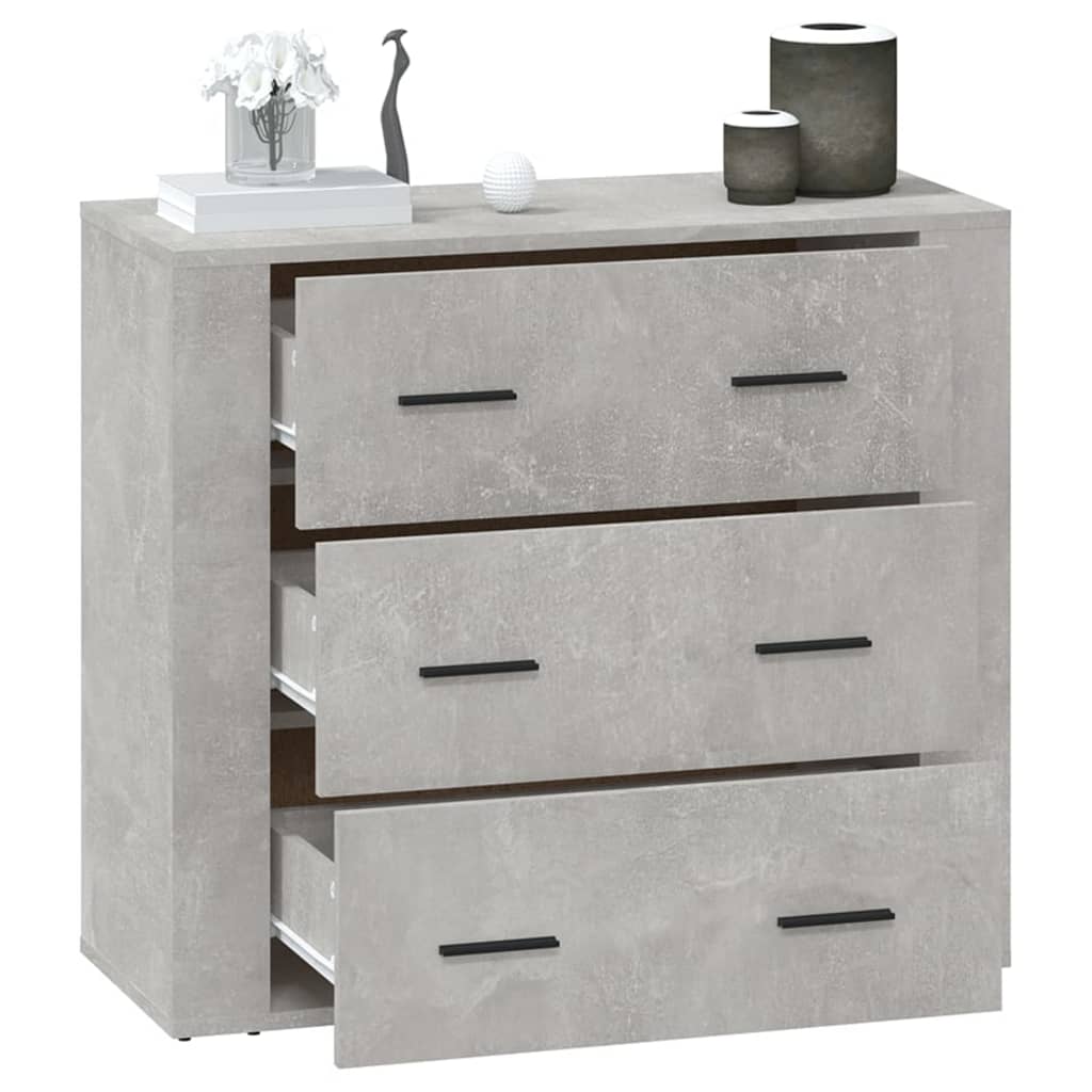 Vidaxl Cabinet, Concrete Grey, 80X33X70 Cm, Wood-Based Material