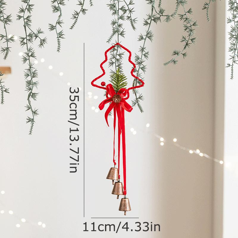 1PC Tree Bell Decorations Christmas Red Gifts 3PC Bells Home Tree Decor Holiday Hanging Pandents Party 3 Styles