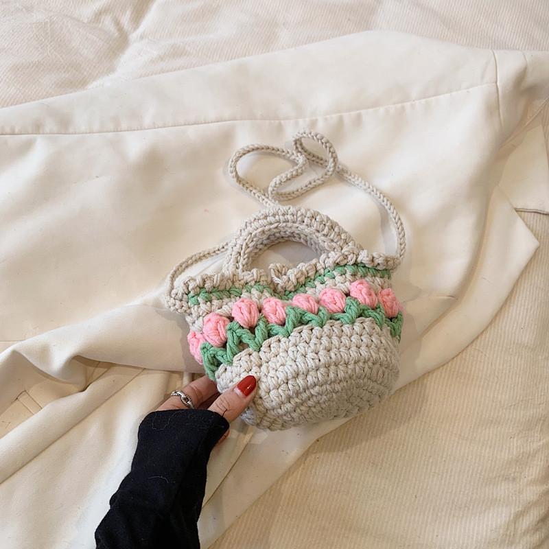 Trendy Korean Childrens Handbag With Charming Flower Design Lightweight And Stylish Rice Basket