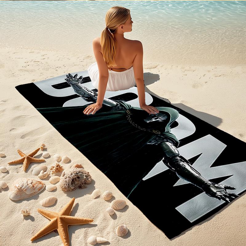 1Pc Doom Dominates Night Beach Towel Quick Dry Multiuse For Beach Pool Gym Yoga Home Travel Christmas Halloween Xmas Gift S1933