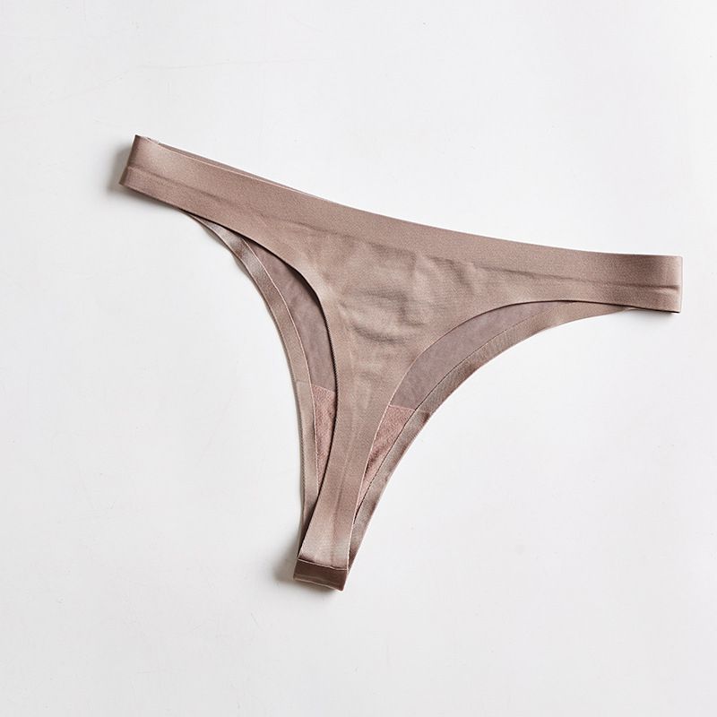 Női jégselyem, alacsony derékú, G-string egyszínű, egyrészes, varrat nélküli tangabugyi