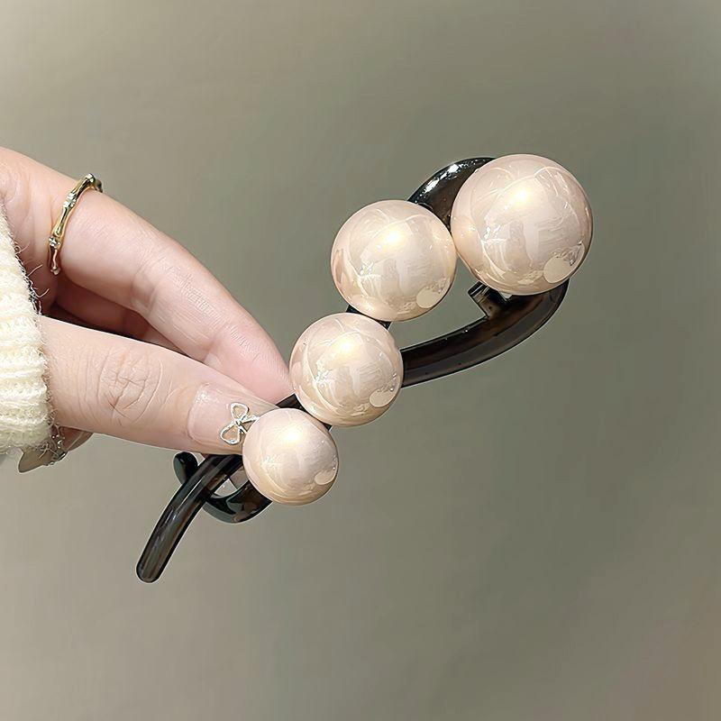 Simple Pearl Hair Clip for Women, Elegant Claw Clip/twist Clip for The Back of The Head