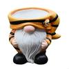 Seasonal Gnomes Planter Accent Beautiful Elf Garden Pots Ceramic Planter Ornament for Indoor Christmas Scene X3UC