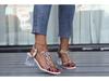 2023 Clear Platform Waterproof Chunky Heel Floral Roman Women's Sandals