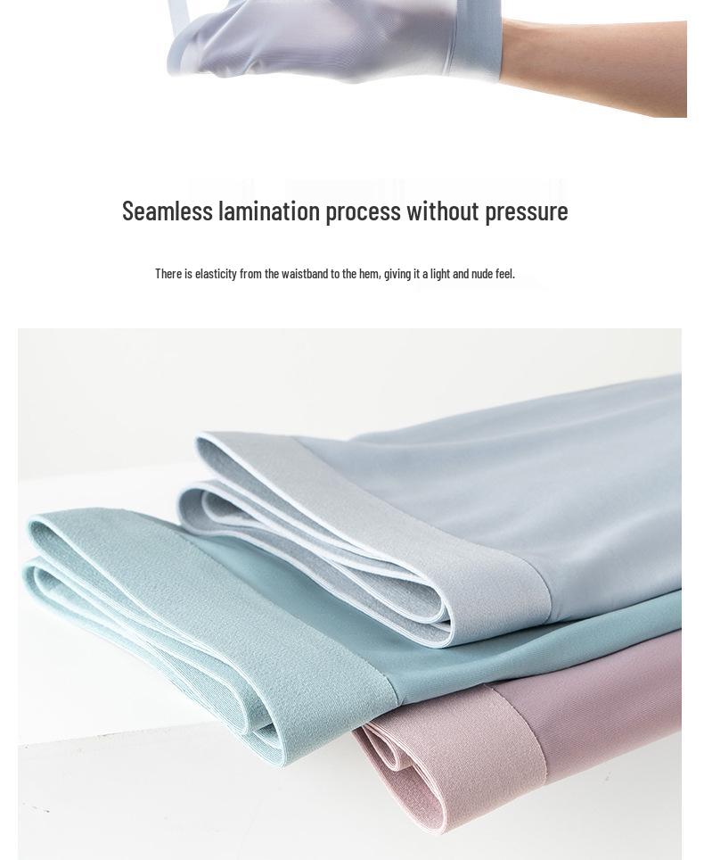 Yu Yue Men's Mid-Waist Ice Silk Seamless Underwear - Comfortable, Thin, Antibacterial Mulberry Silk