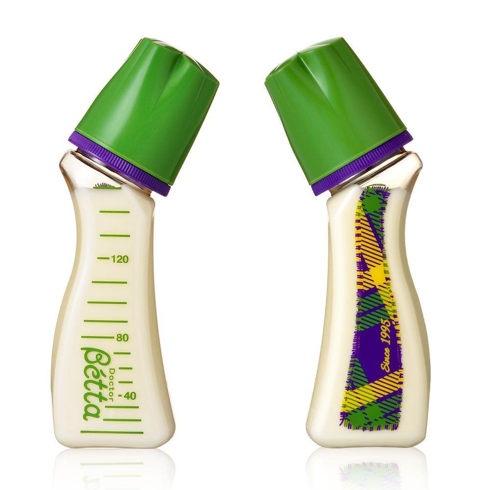 Betta Dr. Betta Brain S3-Tartan Baby Bottle, 120ml (PPSU) - Developed in collaboration with midwives to create a "mommy's nipple" [Brain Nipple]