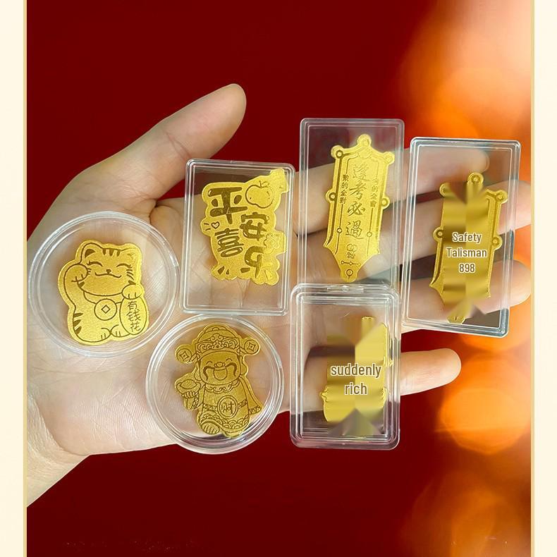 999 Pure Gold Phone Sticker for Health, Peace, and Joy - Popular Small Gift
