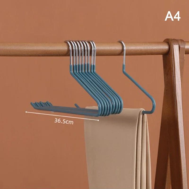 Metal Non-Slip Slacks Pant Hangers, Trouser Organizers Set, Clothes Storage, Home Storage Supplies
