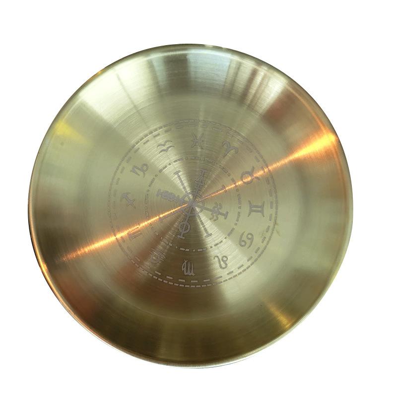 Messing Pentagramm Hand Altar Glocke Ritual Läuten für Wahrsagerei Meditation Pentakel Wicca Hexerei Zubehör für Tarot Zubehör