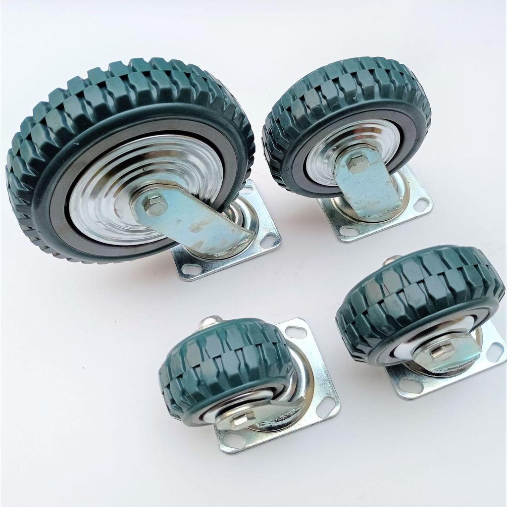 Industrielles Schwerlast-Graues Schwenkrad mit PVC