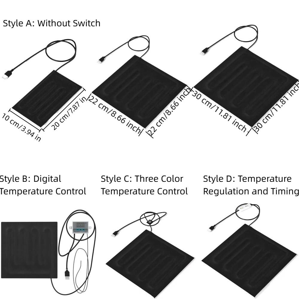 Temperature Control Pet Electric Blanket Waterproof Constant Temperature Pads  Bird Breeding