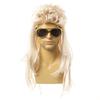 80s Disco Costume Accessories Hippie Glasses Curly Rock Wig Necklace for Unisex