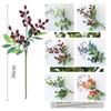 3 Bundles Artificial Berry Stems Fake Flowers Photo Props For Home Christmas Party Wedding