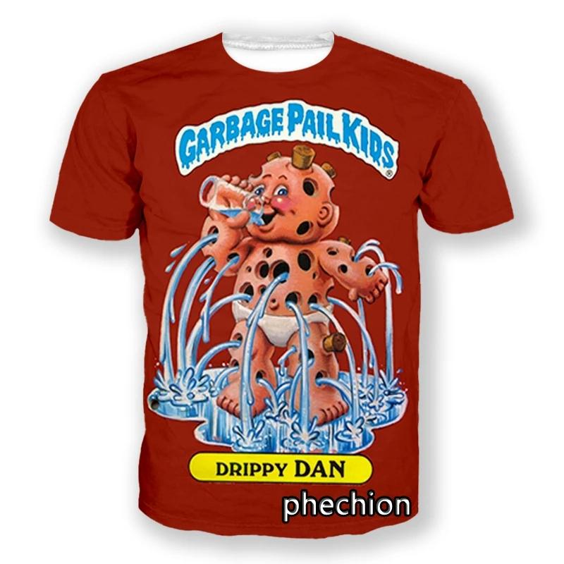 Camisetas Gráficas de Cubo de Basura de Dibujos Animados para Niños Estampado 3D Camisetas de Anime para Niños Moda Hombres Mujeres Manga Corta Cuello Redondo Camiseta Harajuku Y2k Top