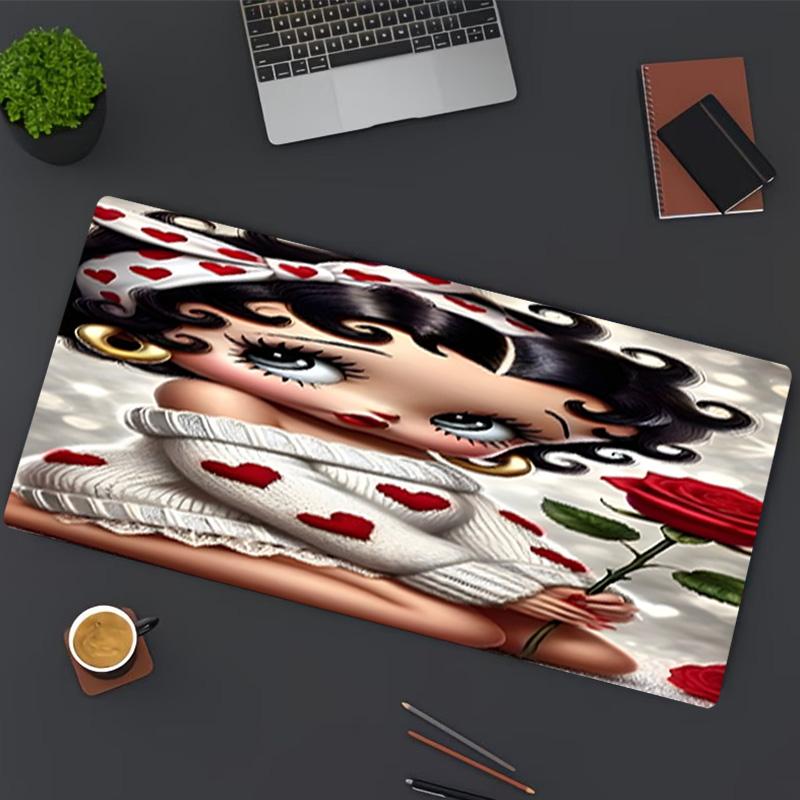 Betty Boop Print Mouse Pad, for Keyboard Pad Laptop PC Mat for Office Home Use, Desk Decor, Perfect Birthday Gift for Gamers